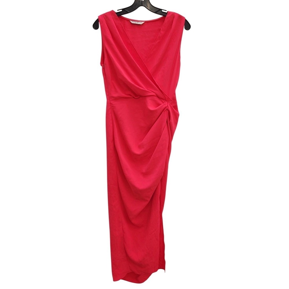 Amanda Uprichard Pomona Dress in Begonia Pink Ruched Side Slit Size Small - Picture 4 of 7